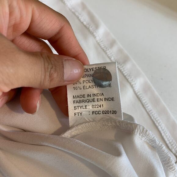 Jamie Sadock Shirt Womens M Medium White Sleeveless Racerback Quarter Zip Polo - Picture 8 of 10